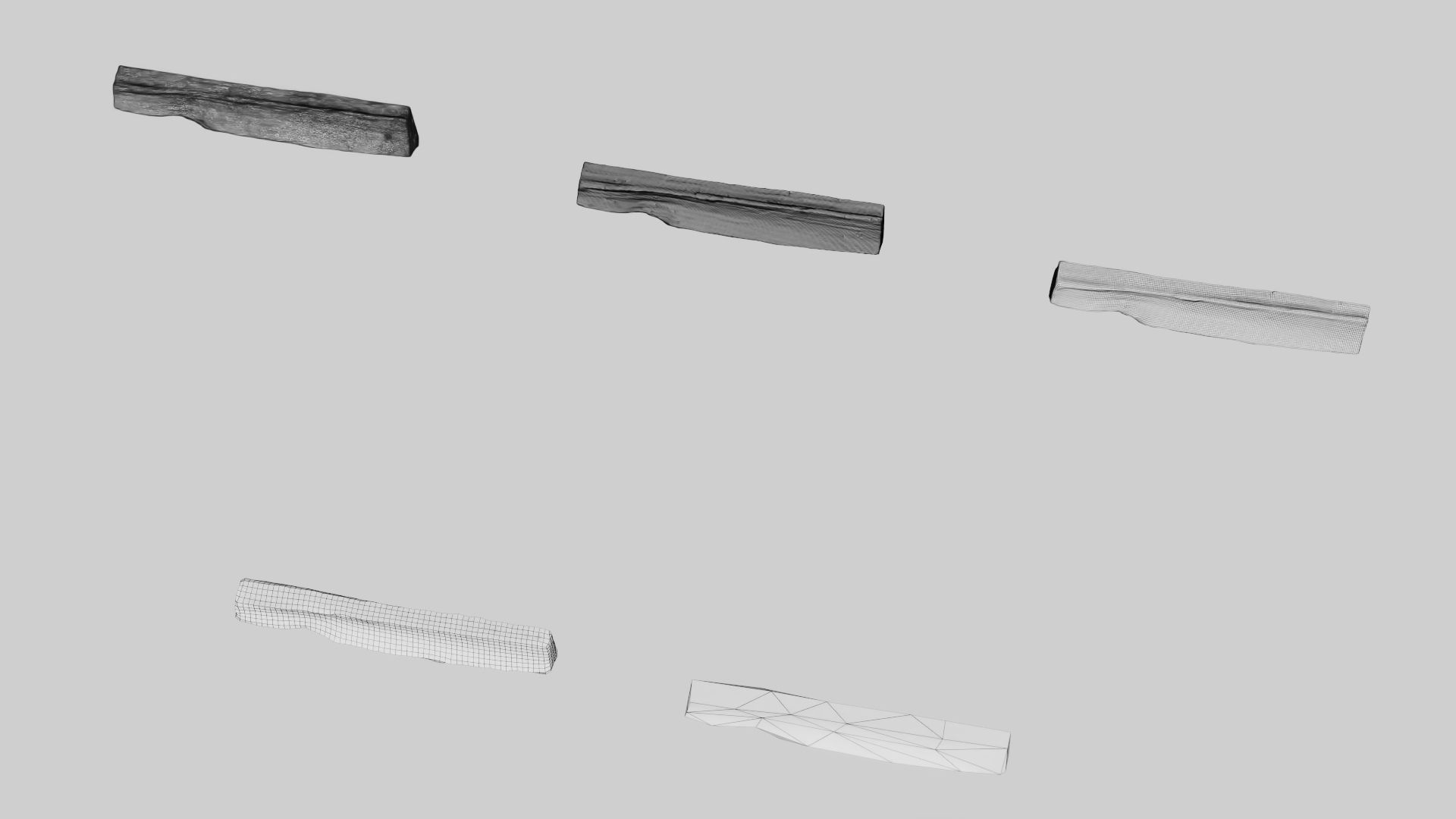 PSWooden007 scanned Wood chip Low-poly 3D model_12