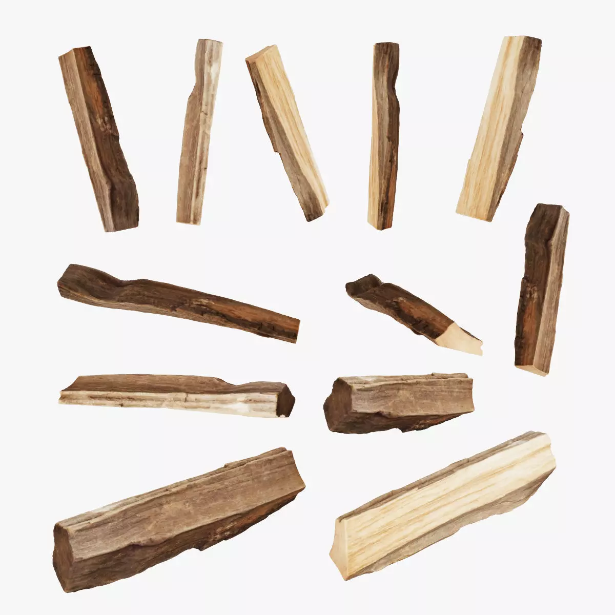 PSWooden007 scanned Wood chip Low-poly 3D model_0