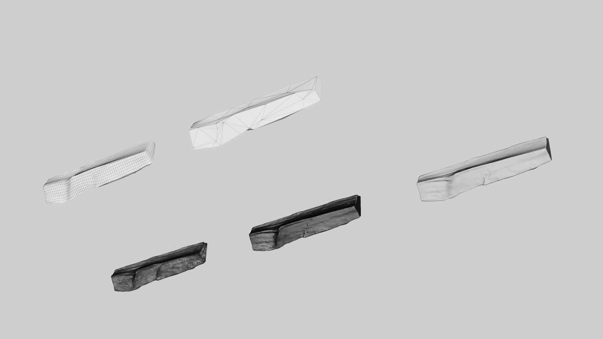 PSWooden007 scanned Wood chip Low-poly 3D model_9