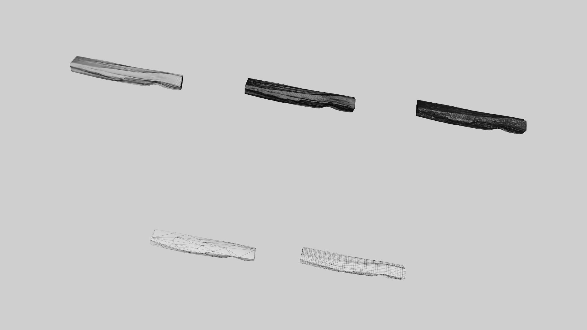 PSWooden007 scanned Wood chip Low-poly 3D model_13