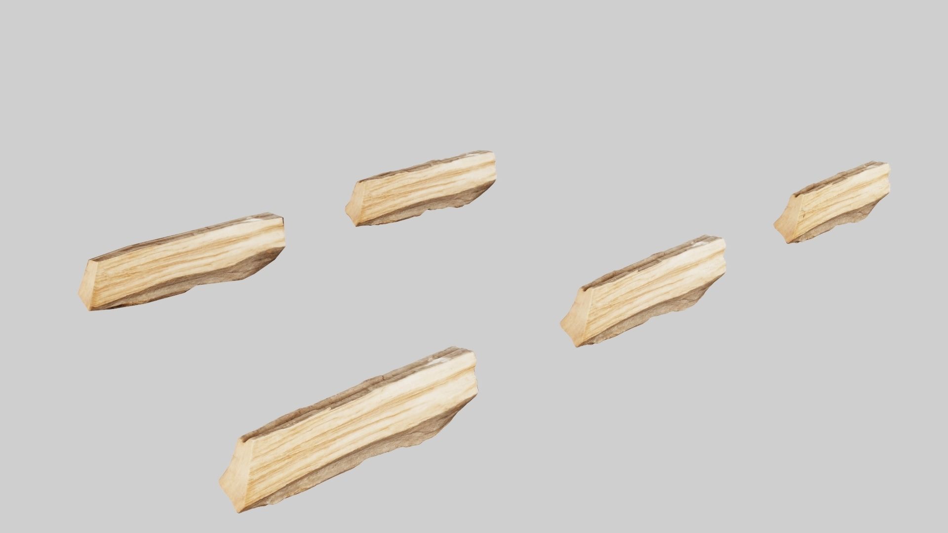 PSWooden007 scanned Wood chip Low-poly 3D model_3