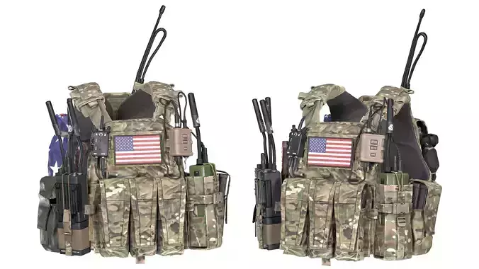 AVS PLATE CARRIER V3 Low-poly 3D model