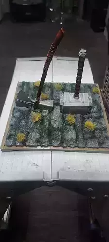 thor marteau et hache 3D model