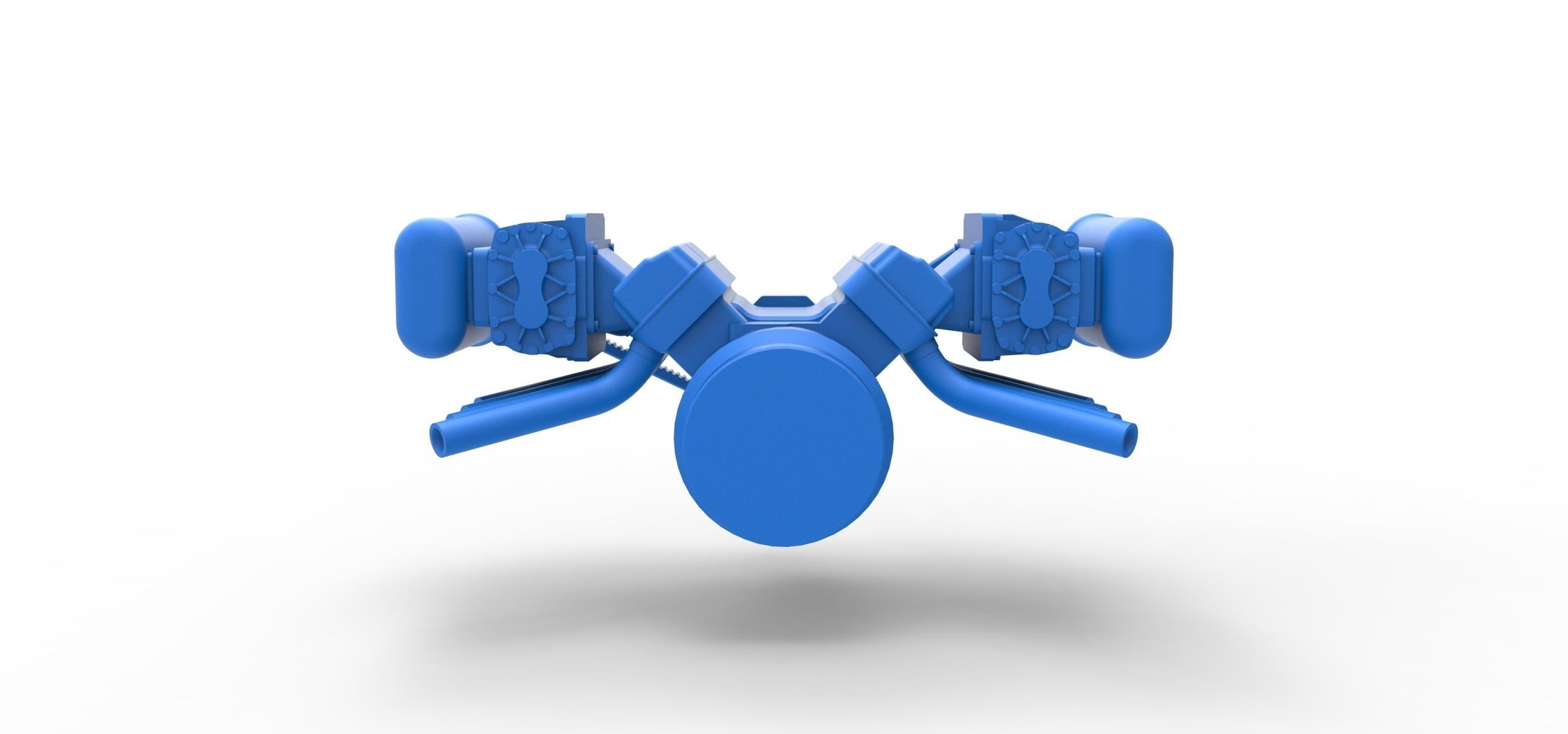 Engine V8 with double supercharger Version 5 Scale 1 to 25 3D print model_11