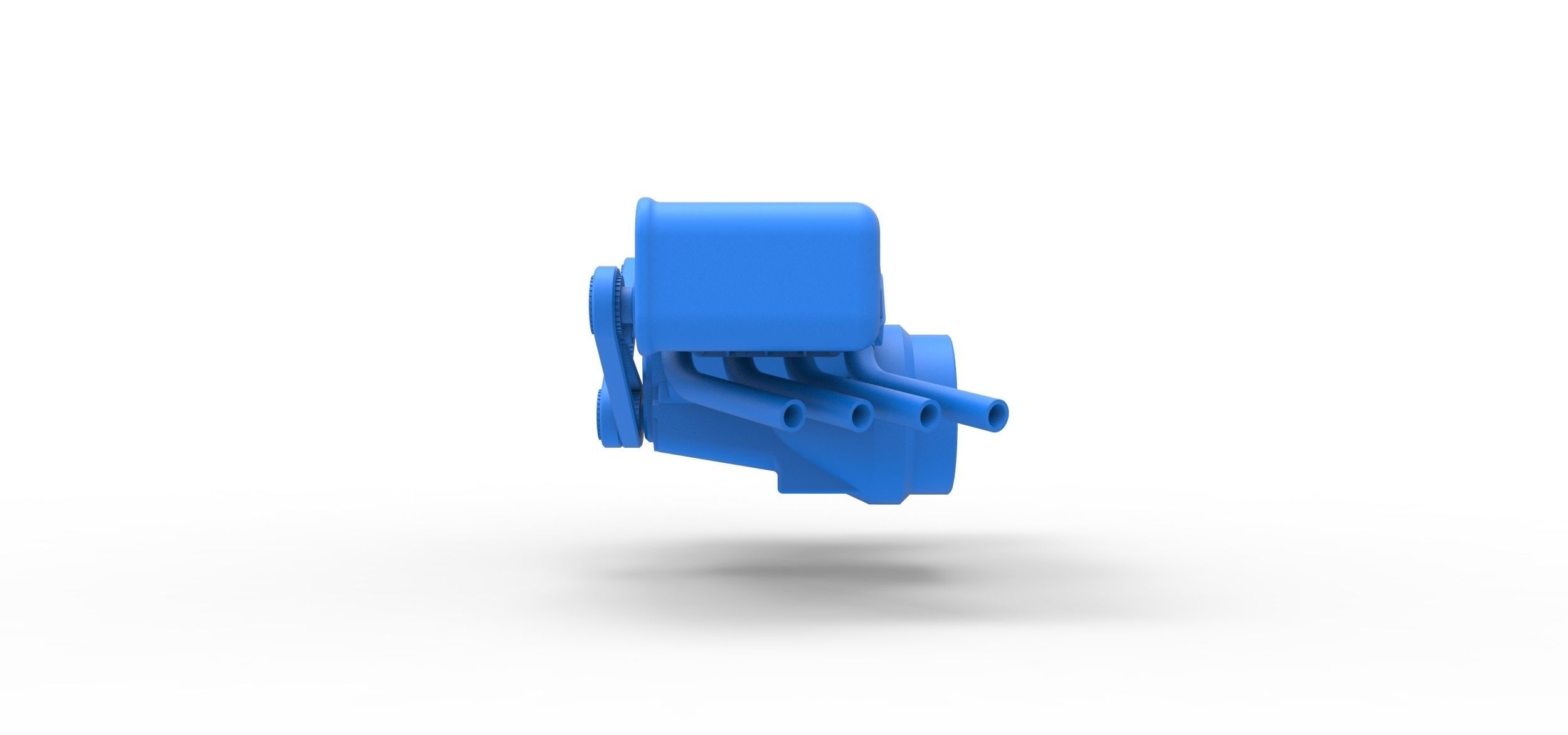 Engine V8 with double supercharger Version 5 Scale 1 to 25 3D print model_7