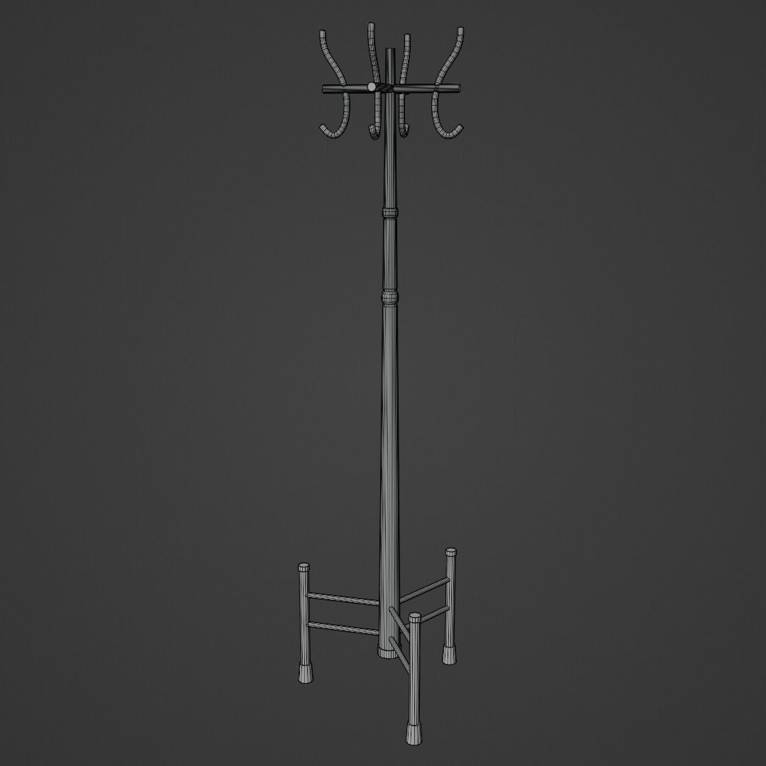 Hanger coat rack 3D model_3