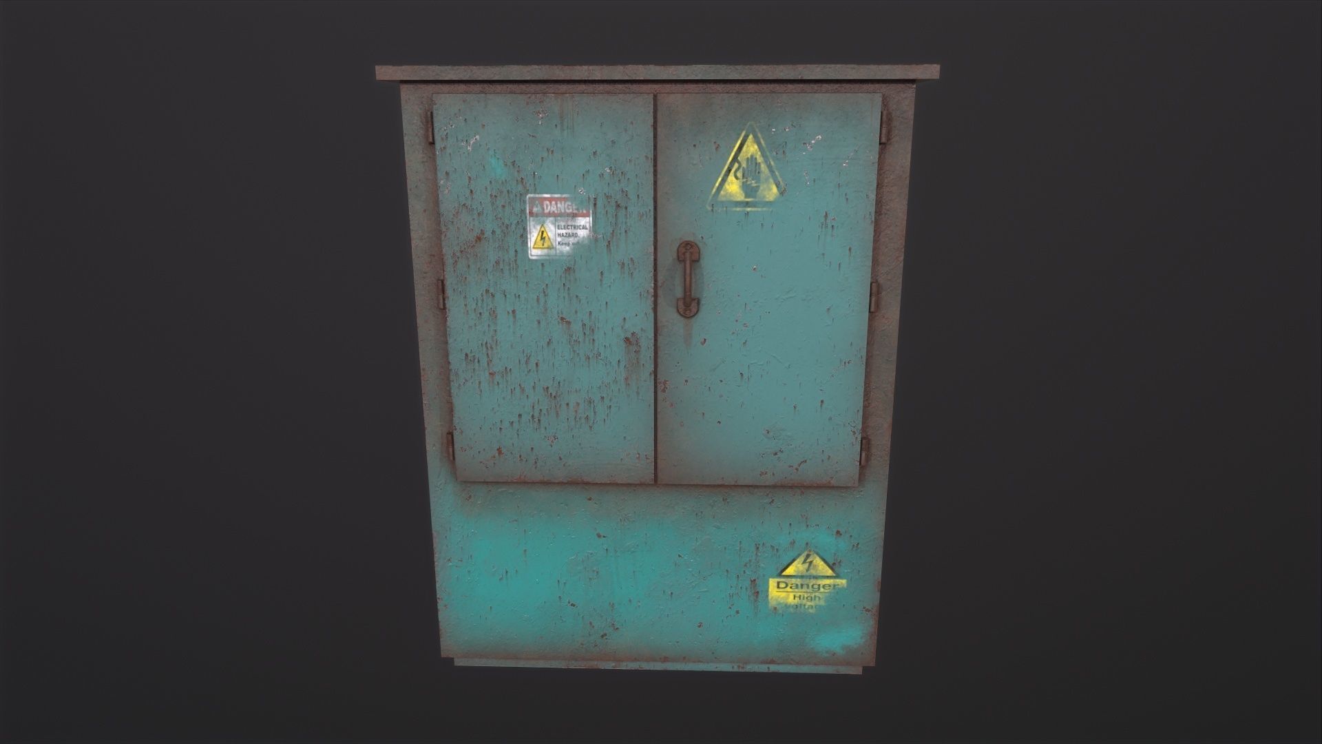 Big electricity box 3D Model Low-poly 3D model_2