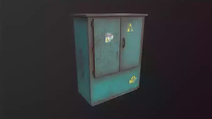 Big electricity box 3D Model Low-poly 3D model