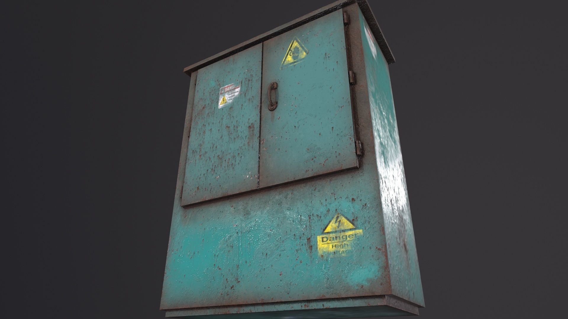 Big electricity box 3D Model Low-poly 3D model_4