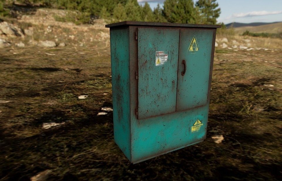 Big electricity box 3D Model Low-poly 3D model_5