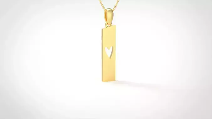 Model 1051 I Love Initial Letter Alphabet Pendant 3D print model