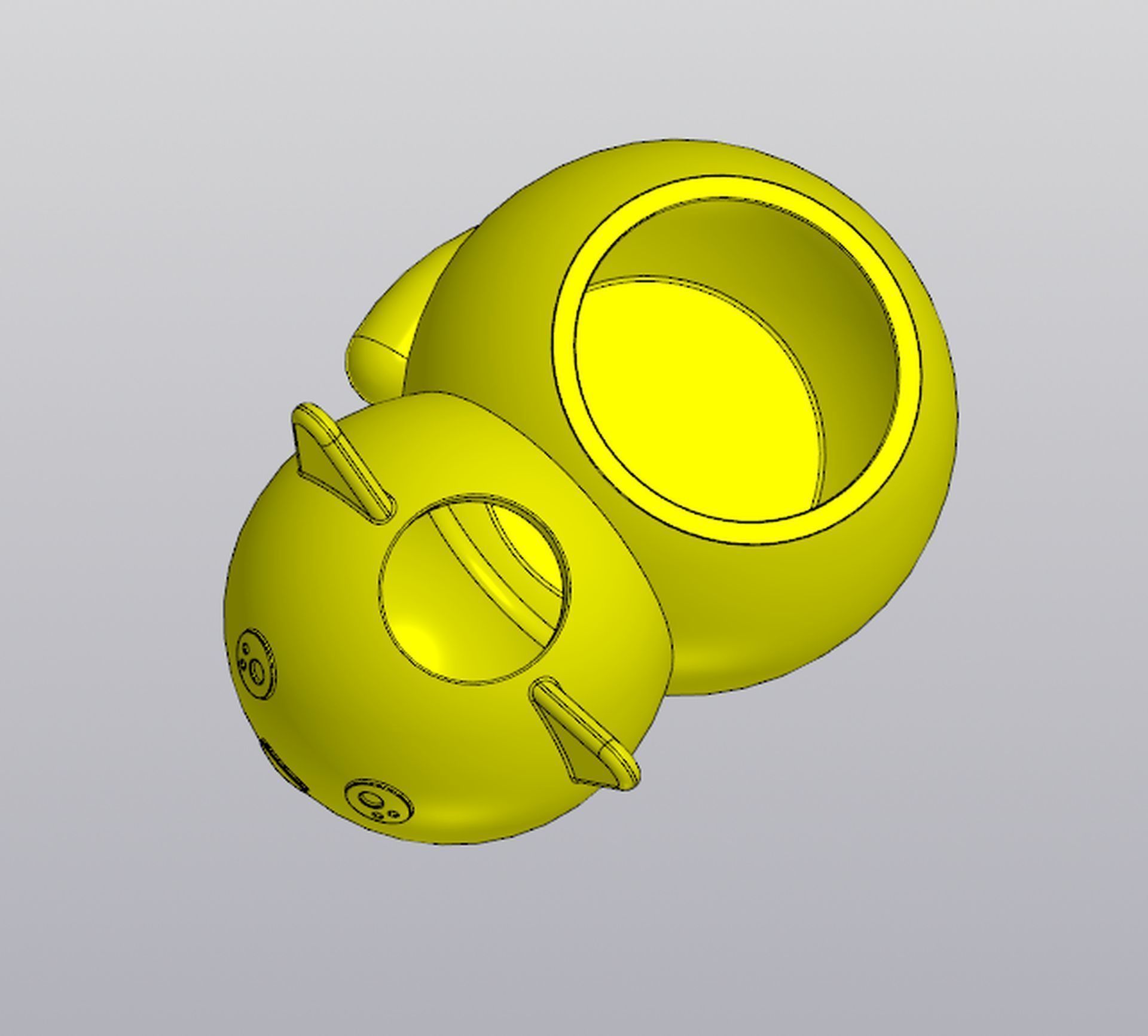 Set 2 Holders for small things Pen holders Bunny and Cat 3D print model_8