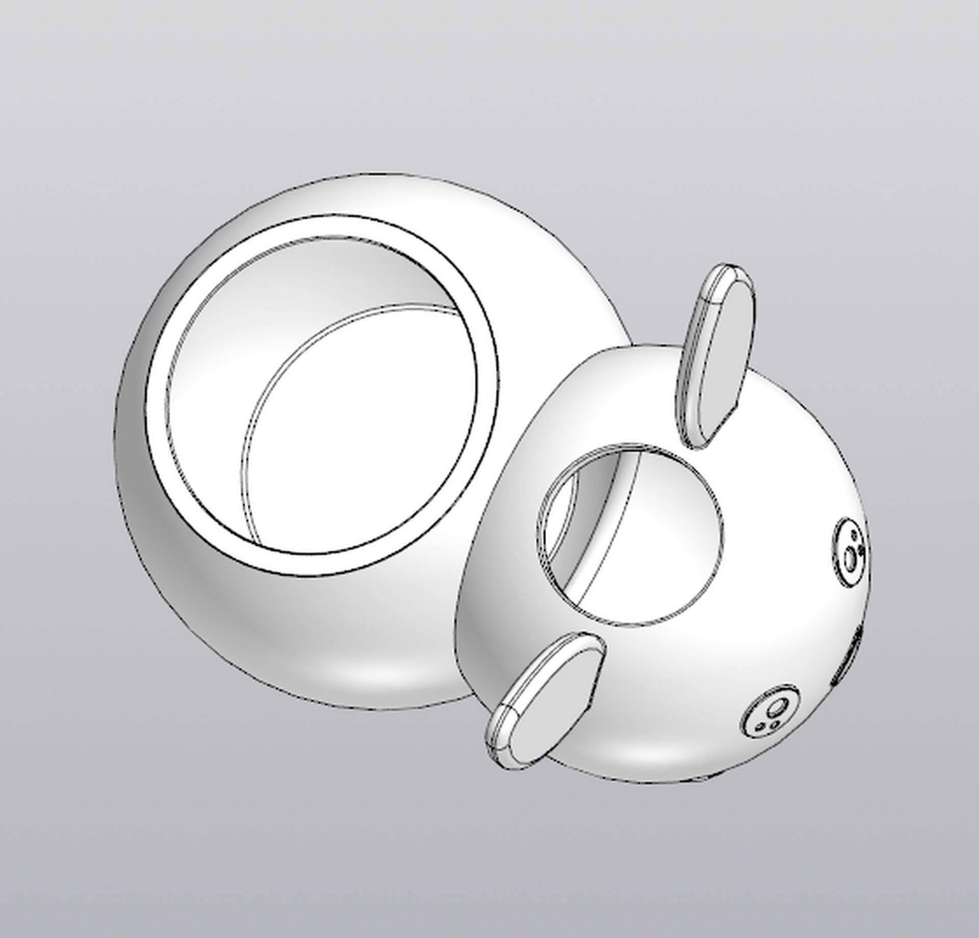 Set 2 Holders for small things Pen holders Bunny and Cat 3D print model_18