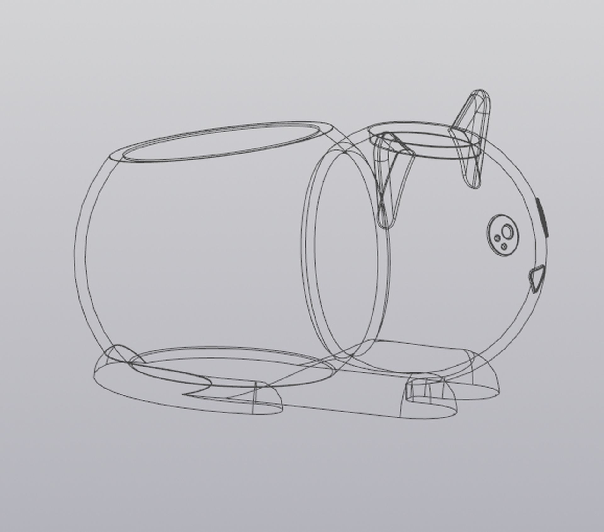 Set 2 Holders for small things Pen holders Bunny and Cat 3D print model_12