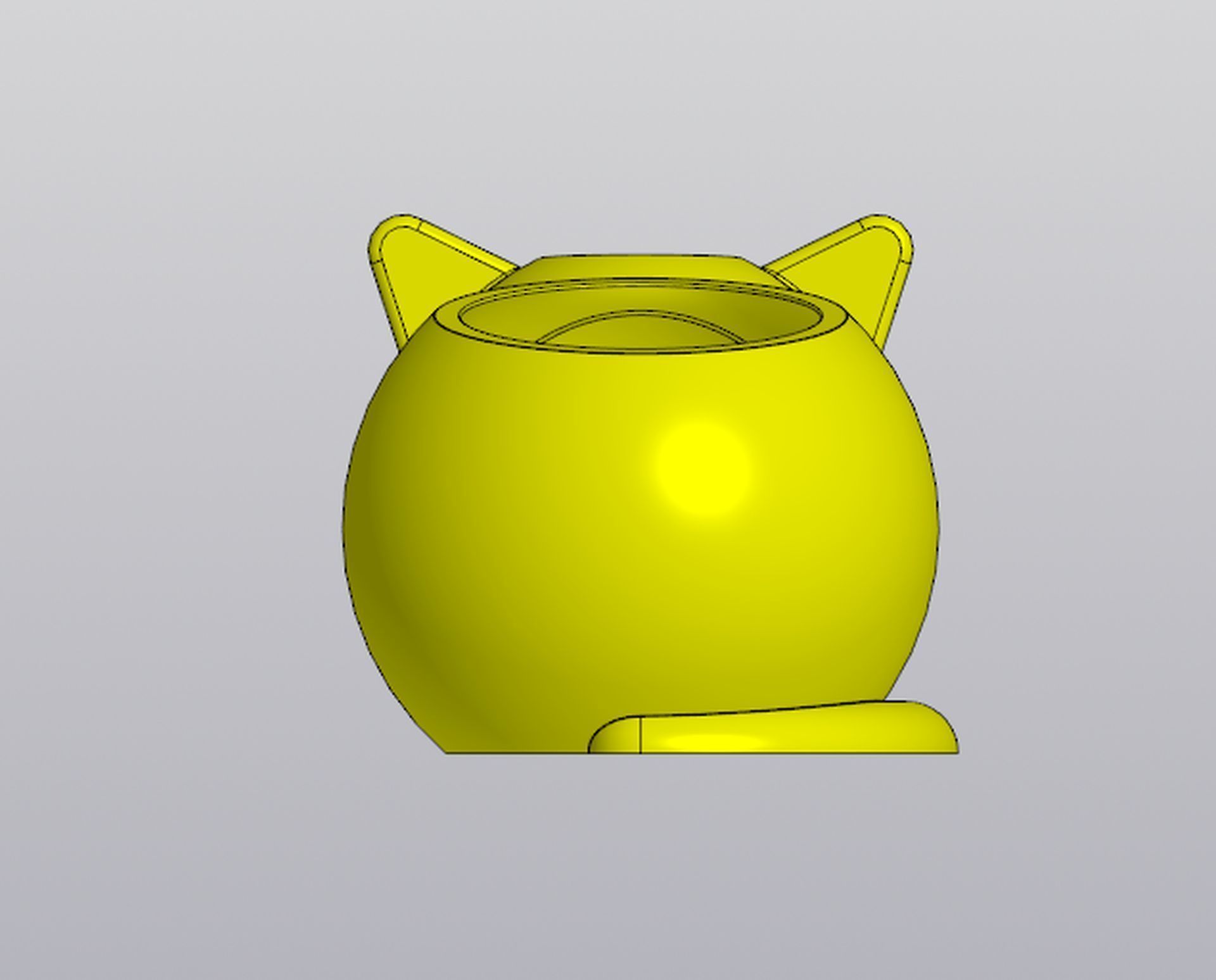 Set 2 Holders for small things Pen holders Bunny and Cat 3D print model_6