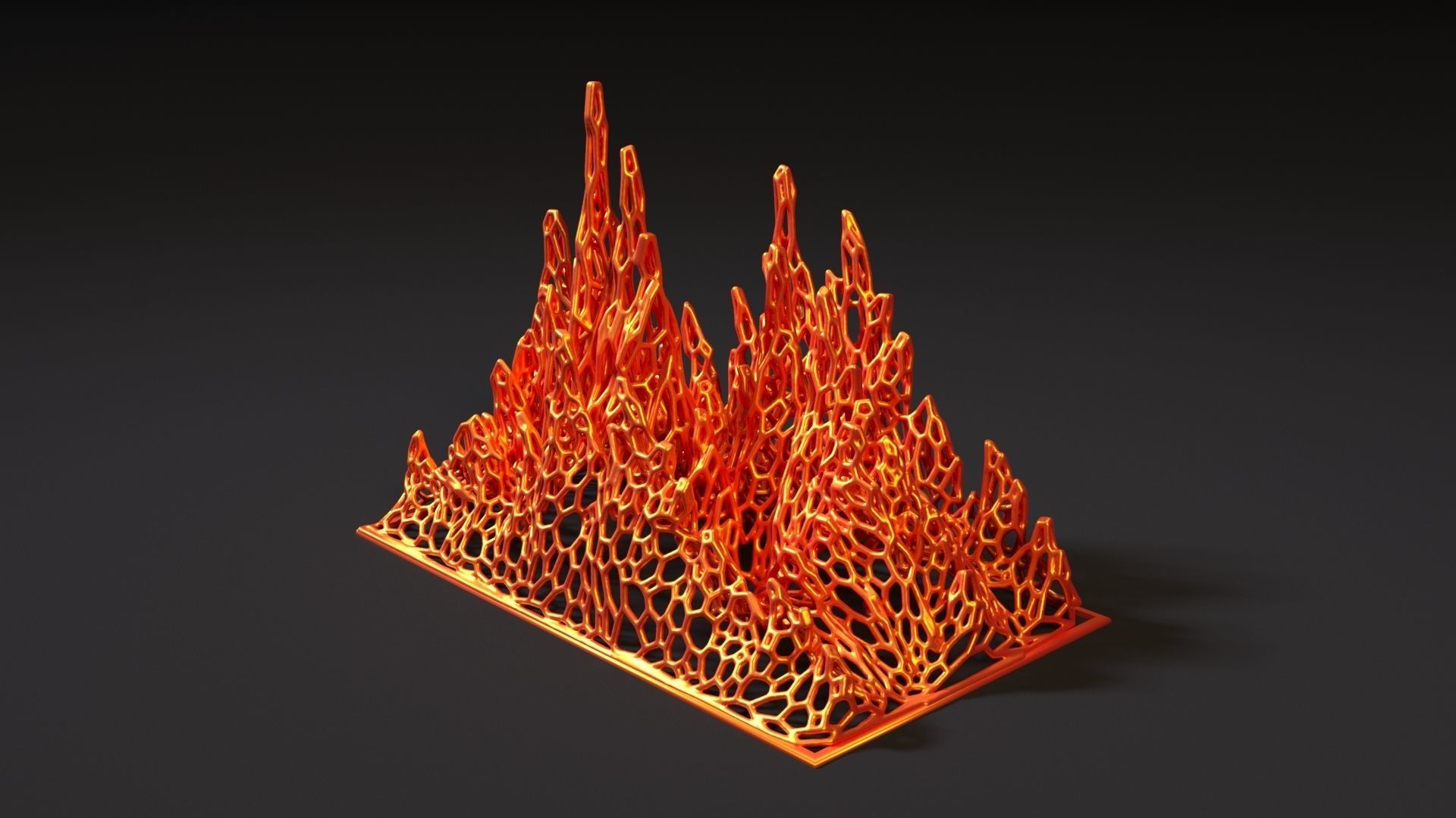Fire flame 3D print model_2
