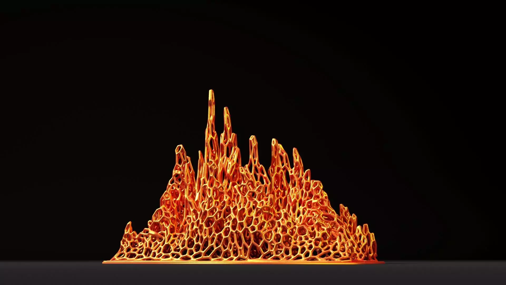 Fire flame 3D print model_0