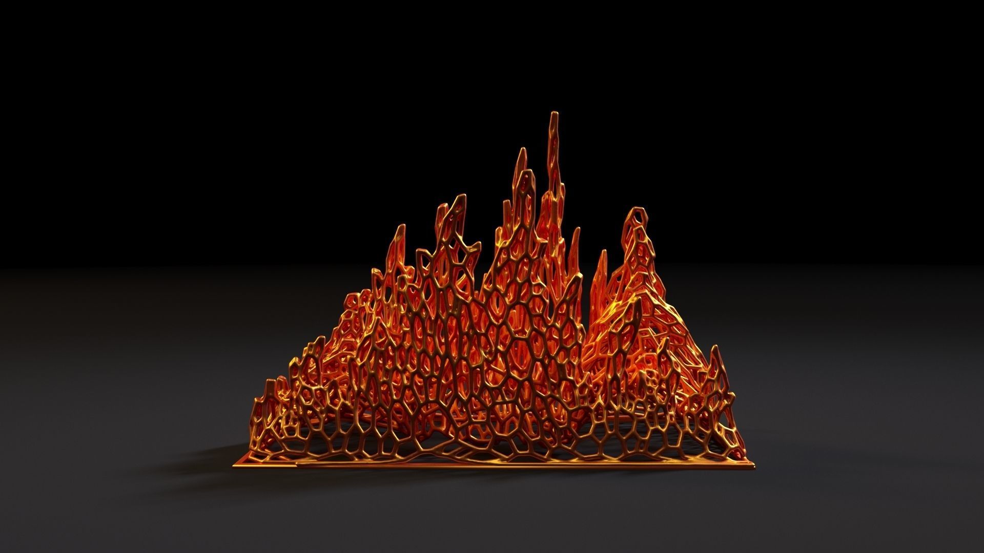 Fire flame 3D print model_14