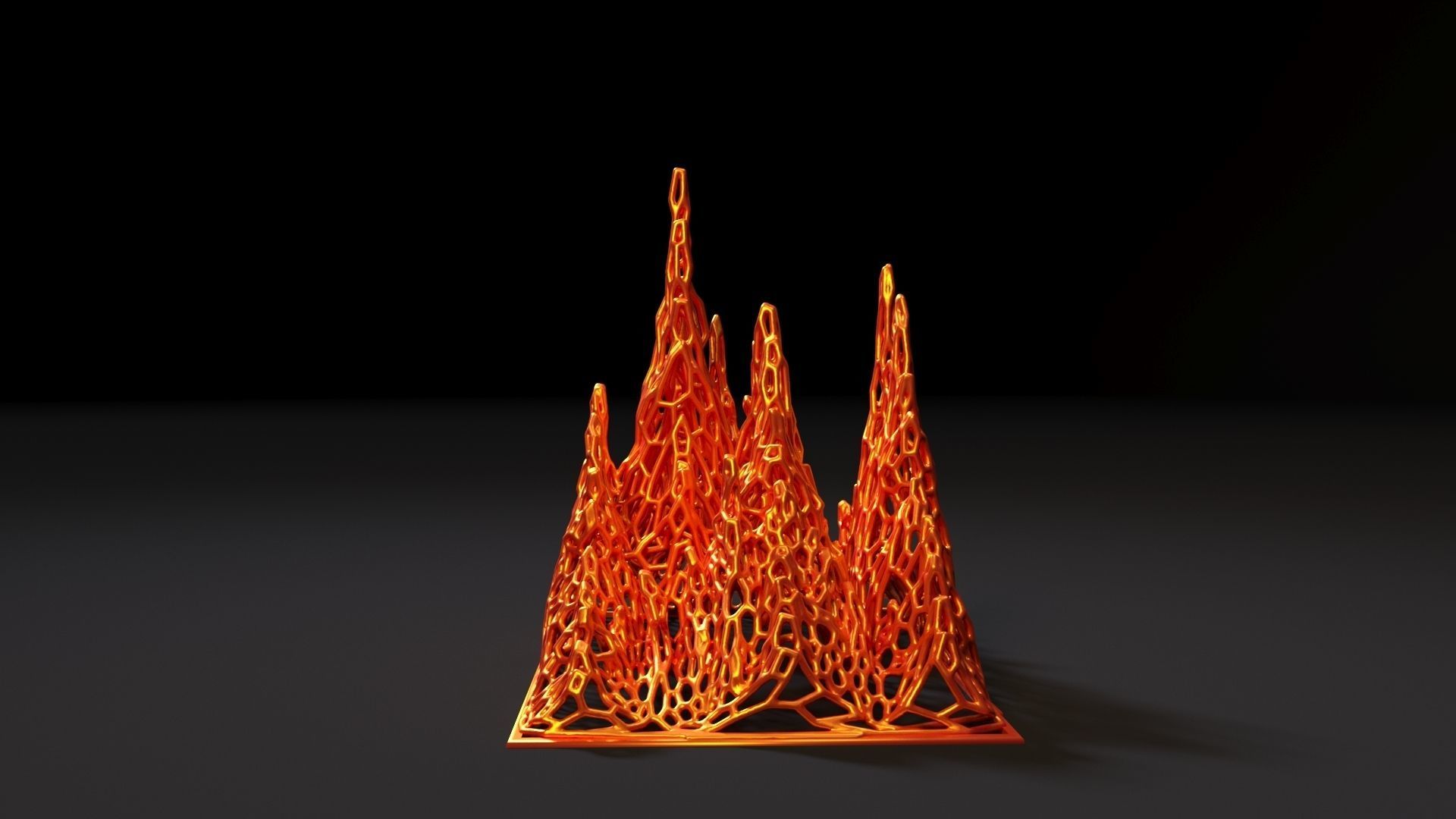 Fire flame 3D print model_4