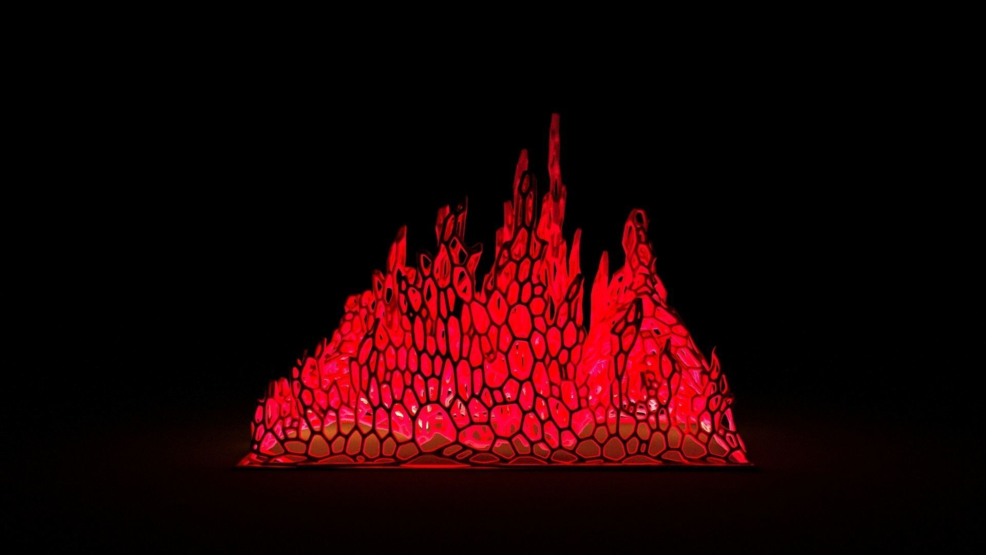 Fire flame 3D print model_8