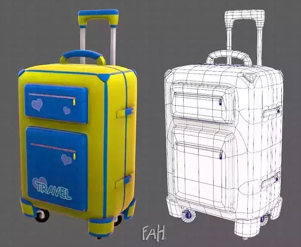 Bag V10 Low-poly 3D model