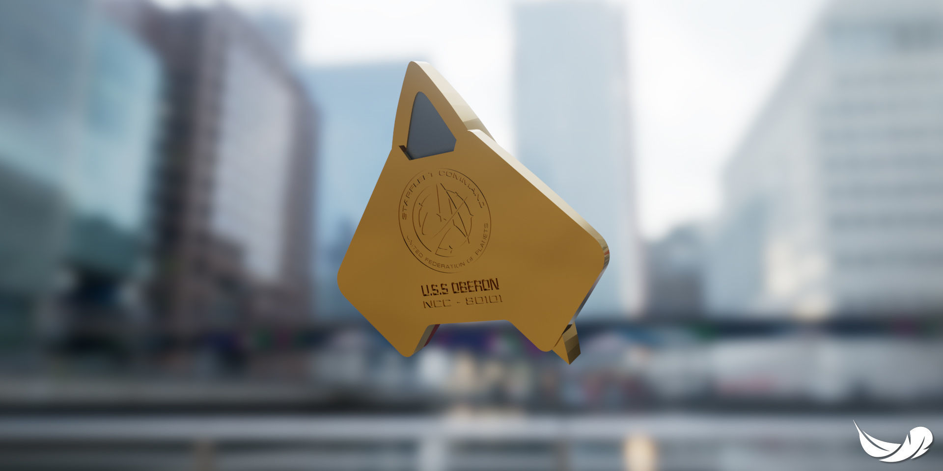 Star Trek Combadge 3D print model_2