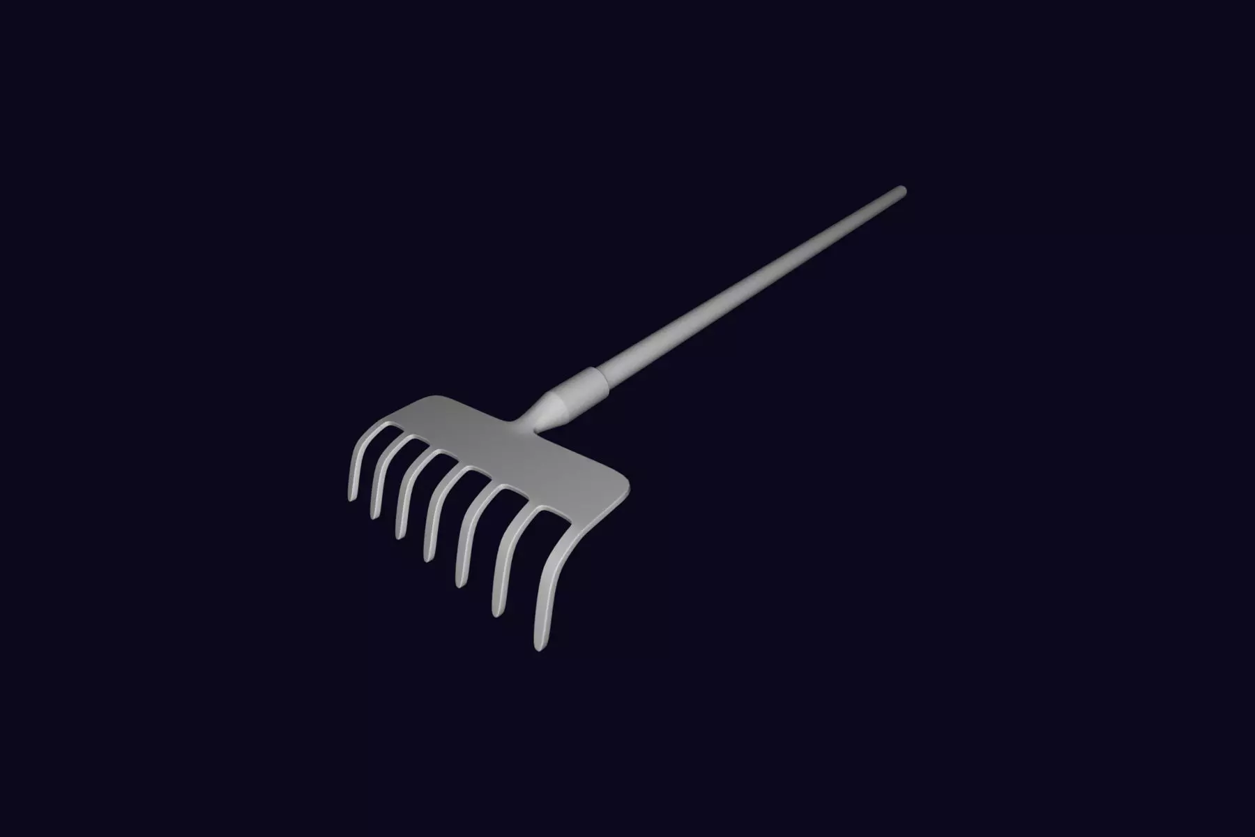 Garden Rake 3D model_0