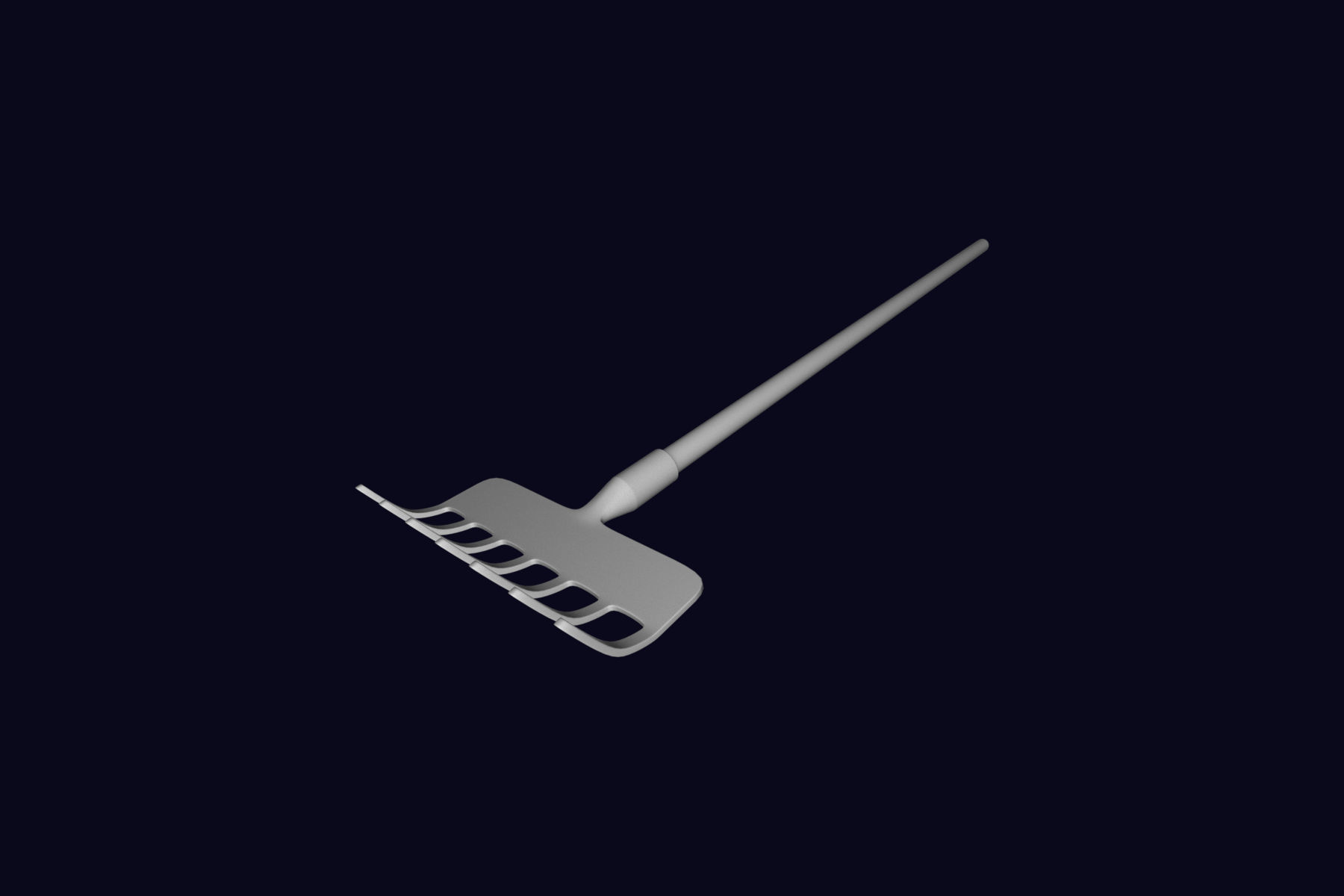 Garden Rake 3D model_1