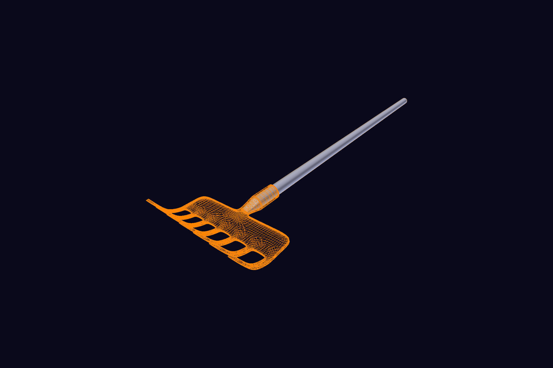 Garden Rake 3D model_3