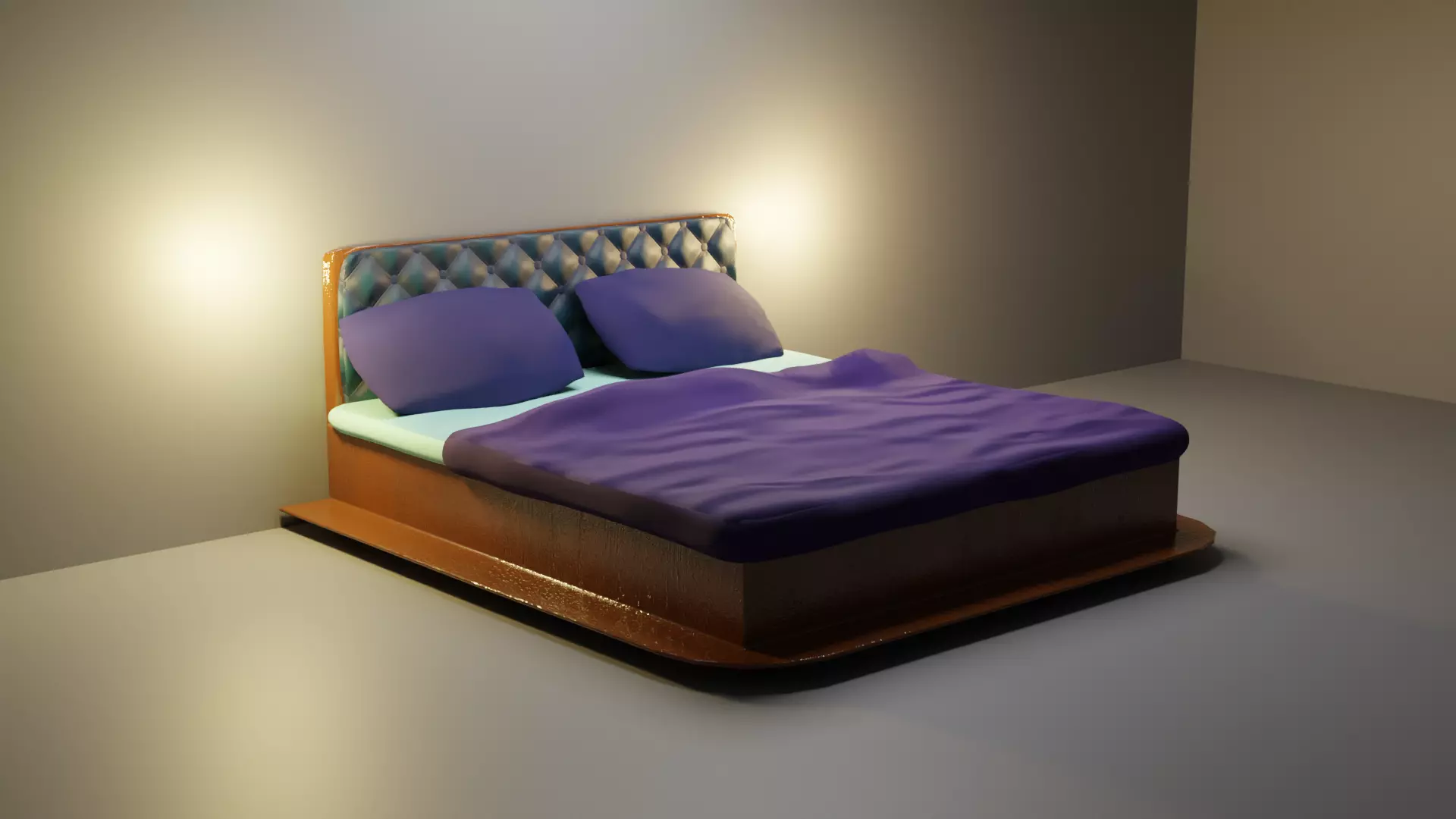 Bed for Interior Visualization 3D model_0