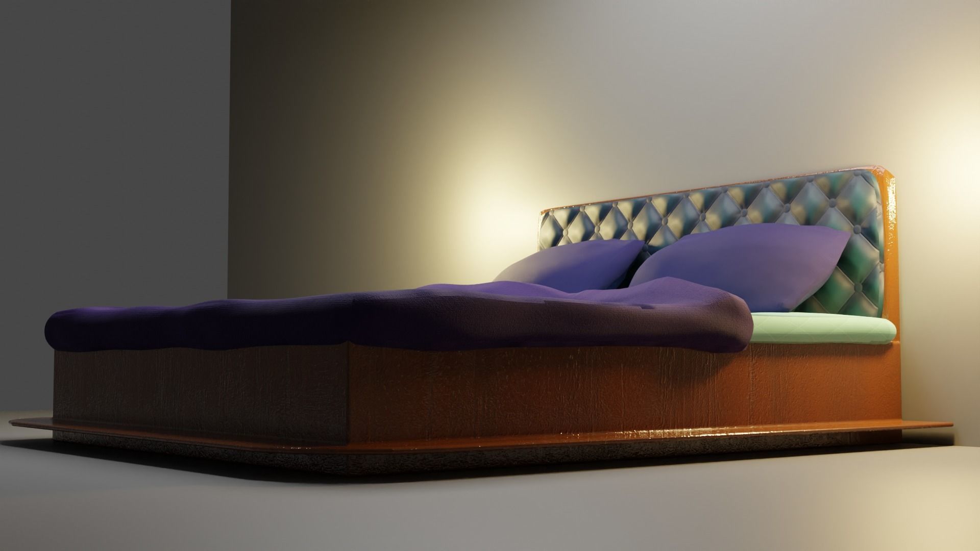 Bed for Interior Visualization 3D model_2