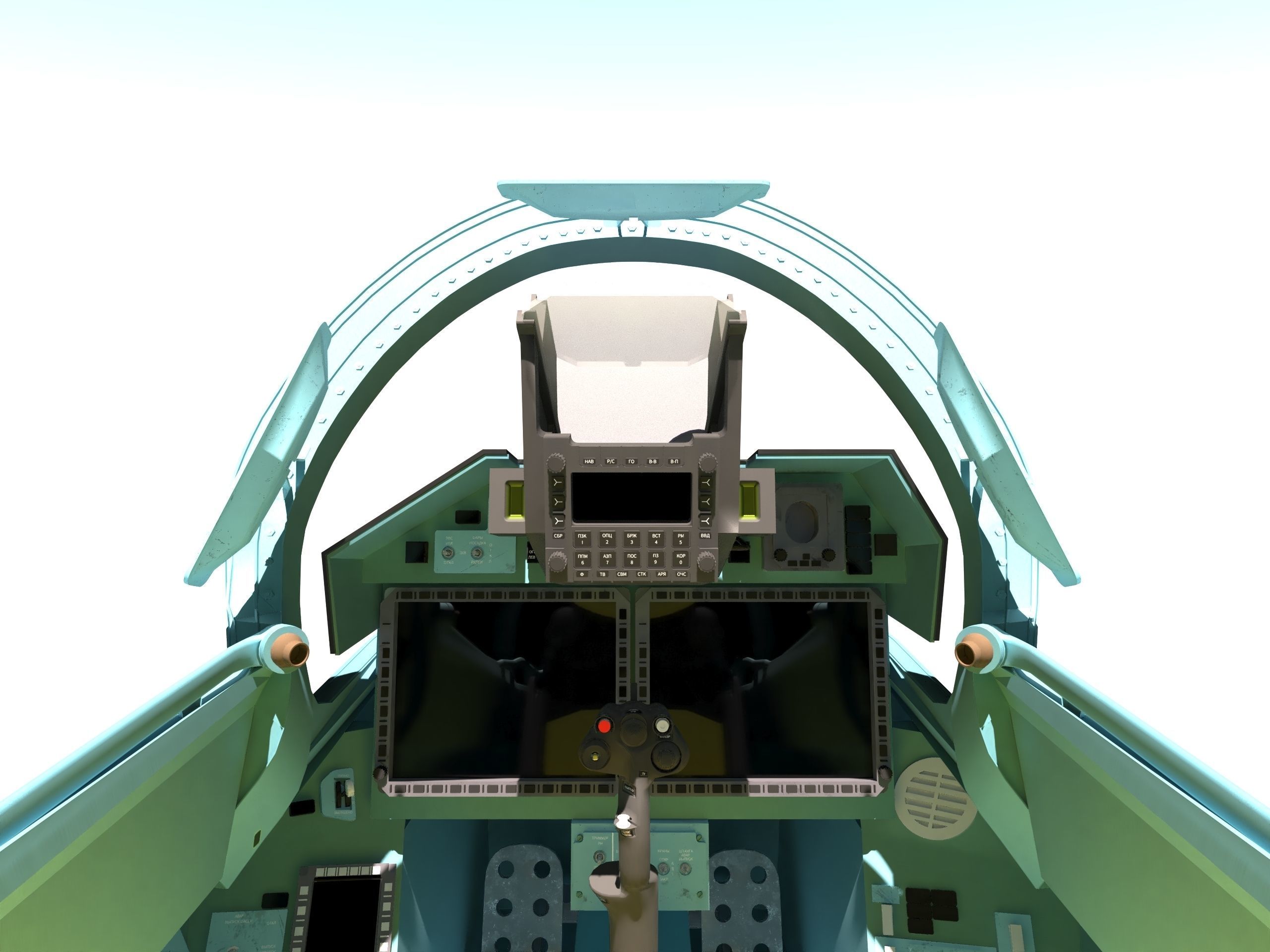 Su-35 Cockpit 3D model_4