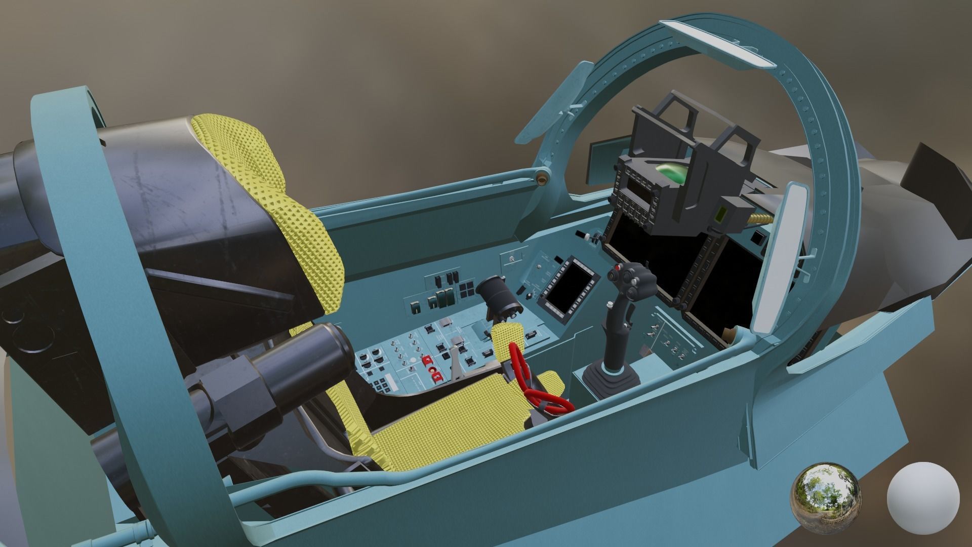 Su-35 Cockpit 3D model_5