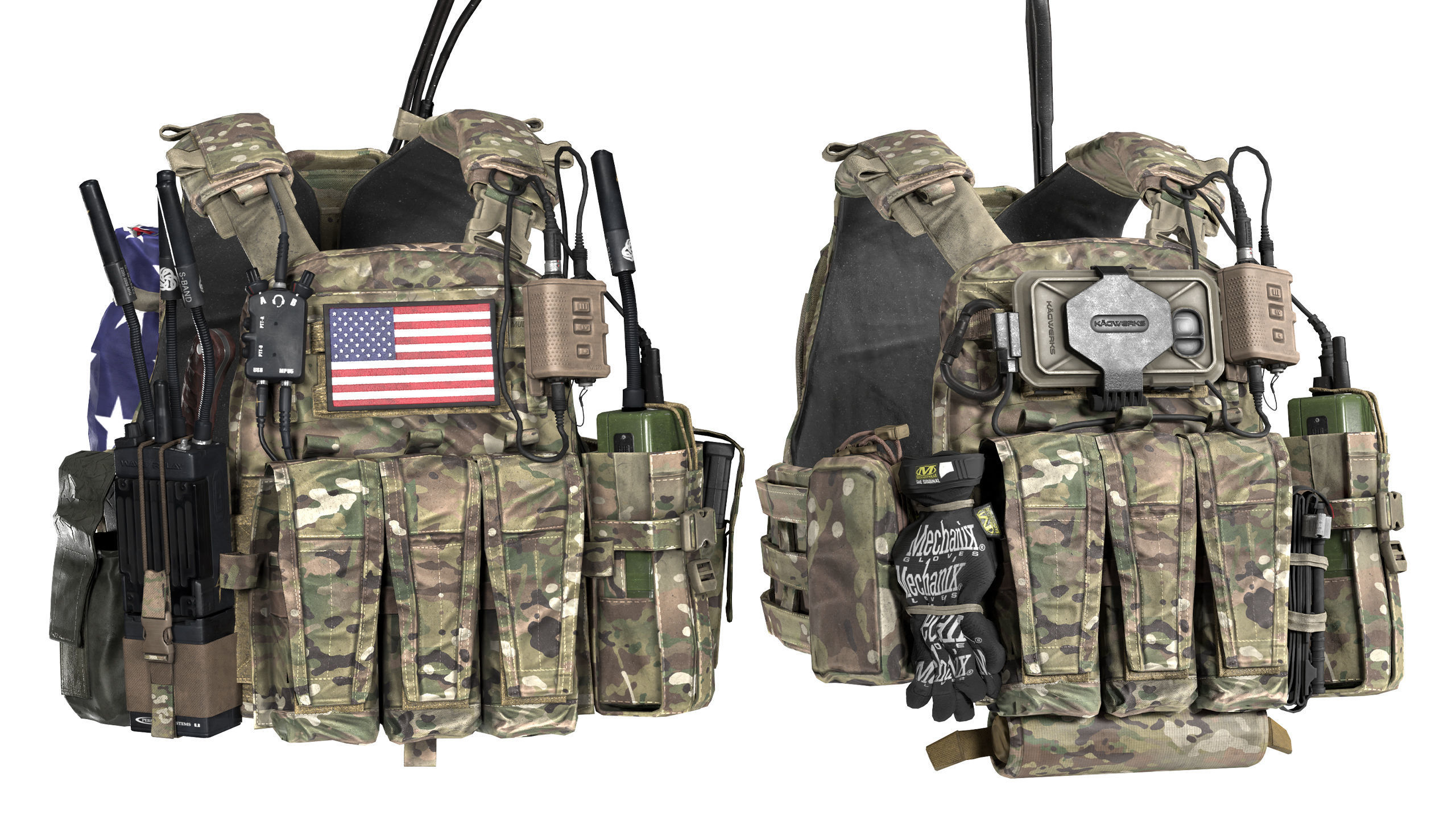 AVS PLATE CARRIER BUNDLE 3D Model Collection_2