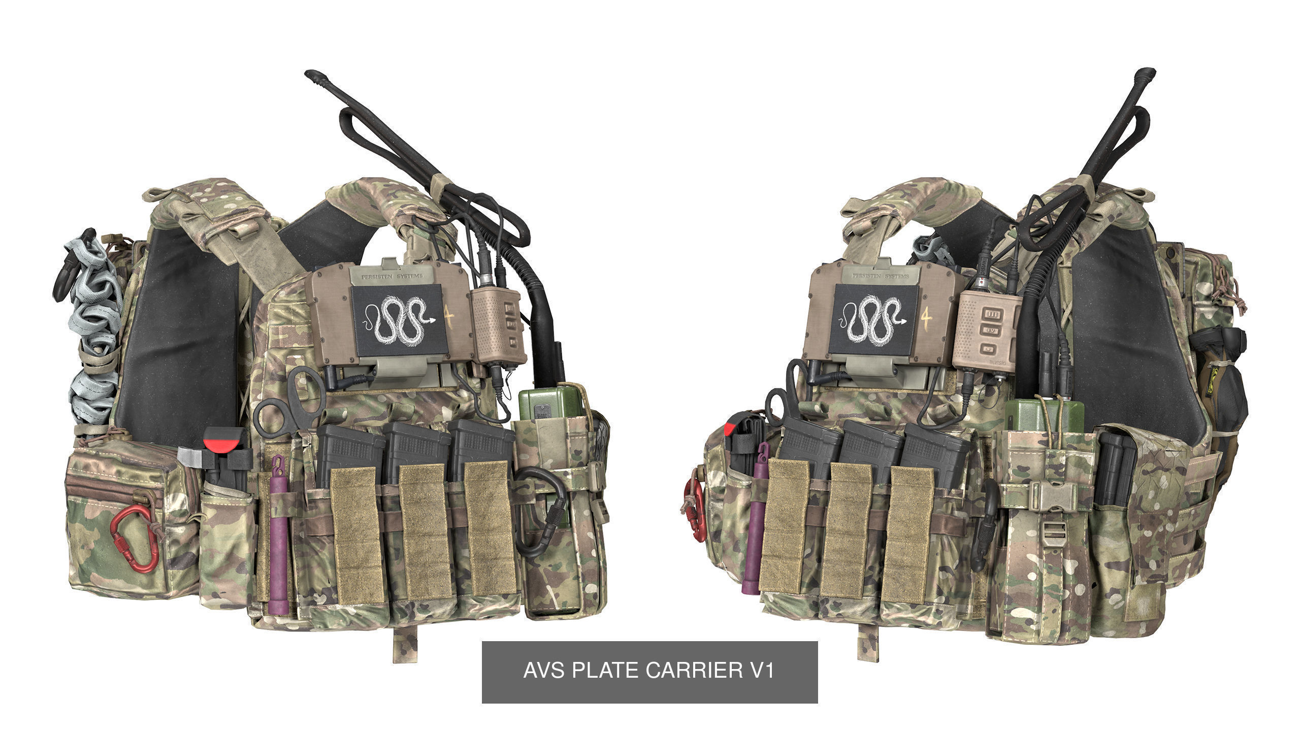 AVS PLATE CARRIER BUNDLE 3D Model Collection_5