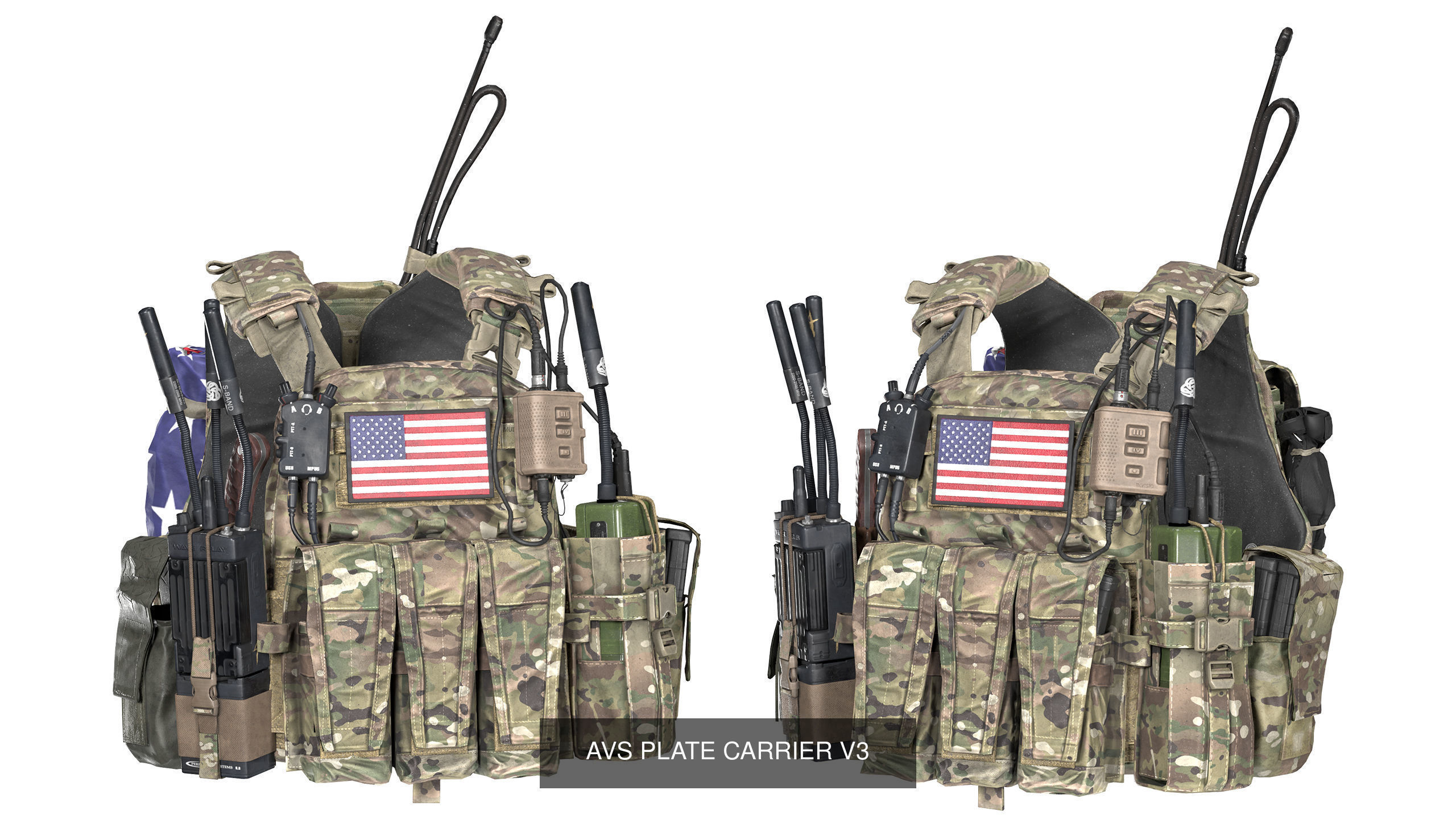 AVS PLATE CARRIER BUNDLE 3D Model Collection_7