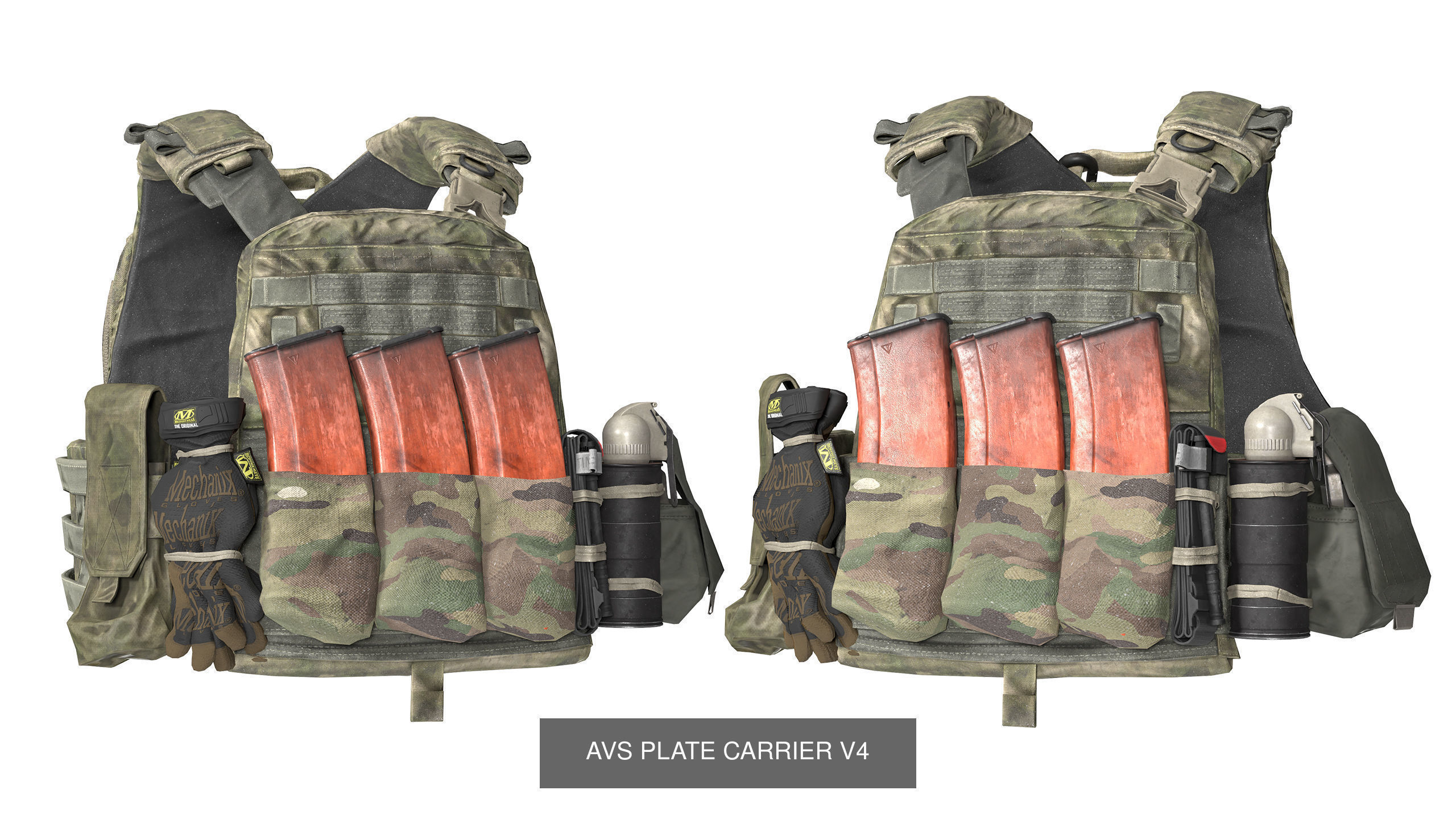 AVS PLATE CARRIER BUNDLE 3D Model Collection_8