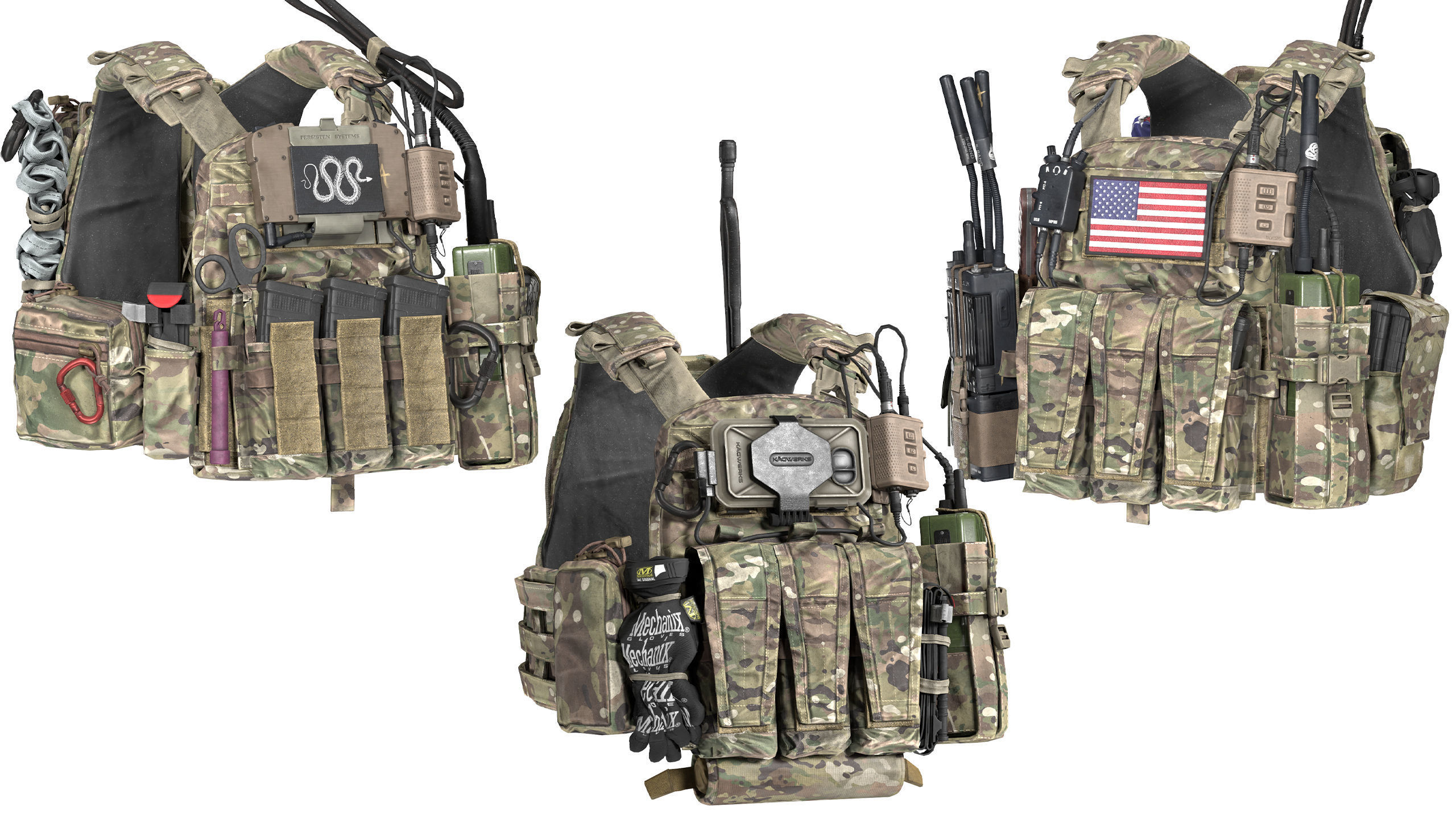 AVS PLATE CARRIER BUNDLE 3D Model Collection_4