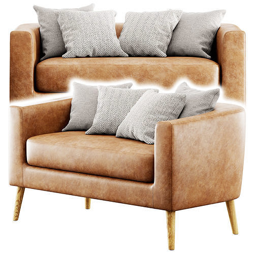 Decato Loveseat by George Oliver 3D model 3