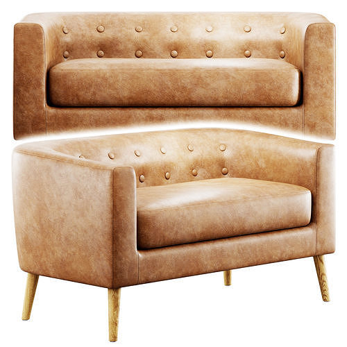 Decato Loveseat by George Oliver 3D model 5