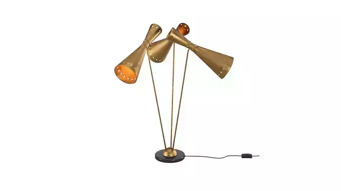 Table Lamp Omnia Eincholz gold brass 3D model
