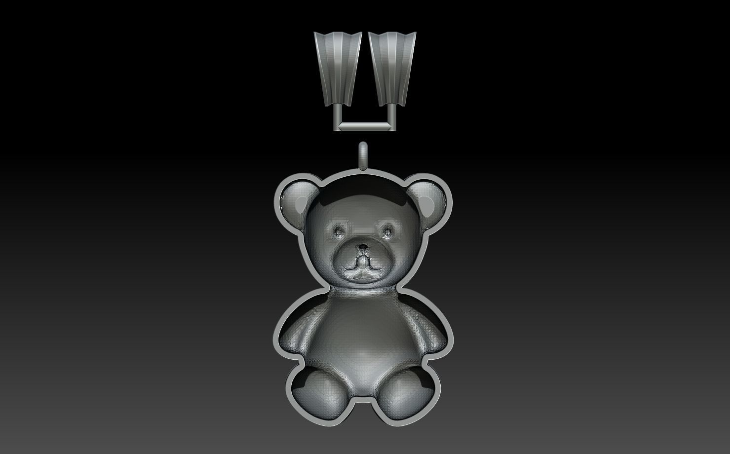 TEDDY BEAR  PENDANT 3D print model_2