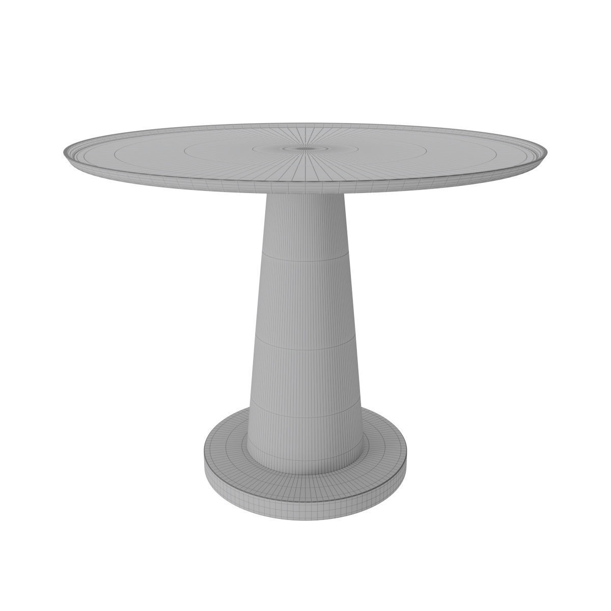 Brute Side Table Nickel 3D model_2