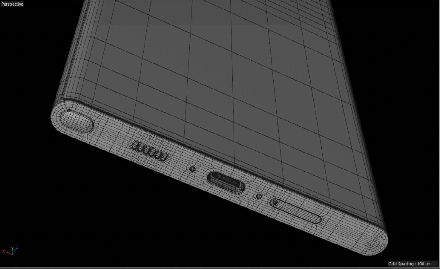 A 3D Model of the Samsung Galaxy S23 Ultra Low-poly 3D model_11