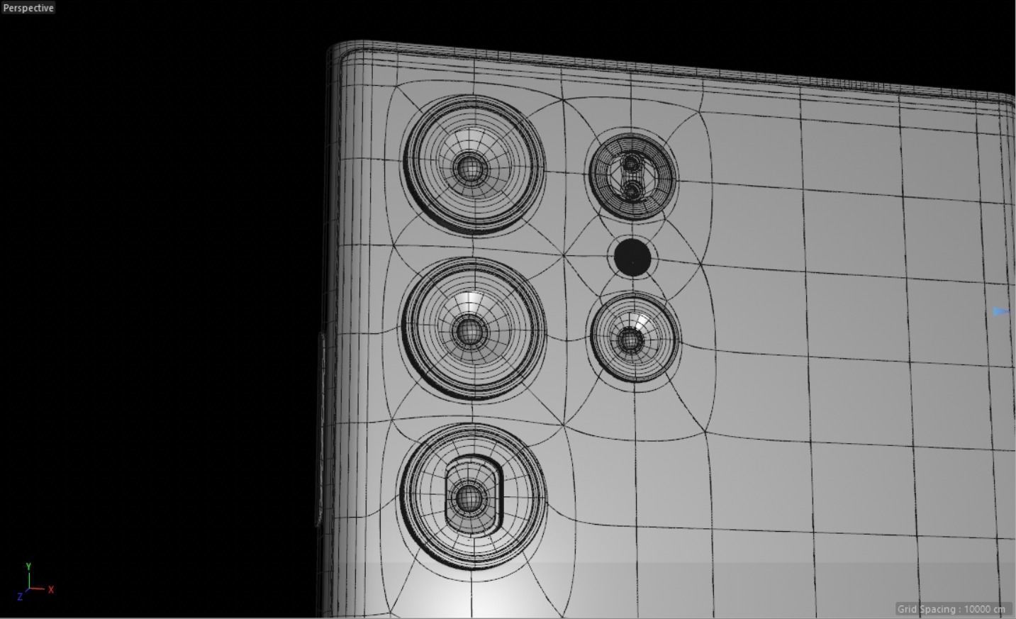 A 3D Model of the Samsung Galaxy S23 Ultra Low-poly 3D model_9