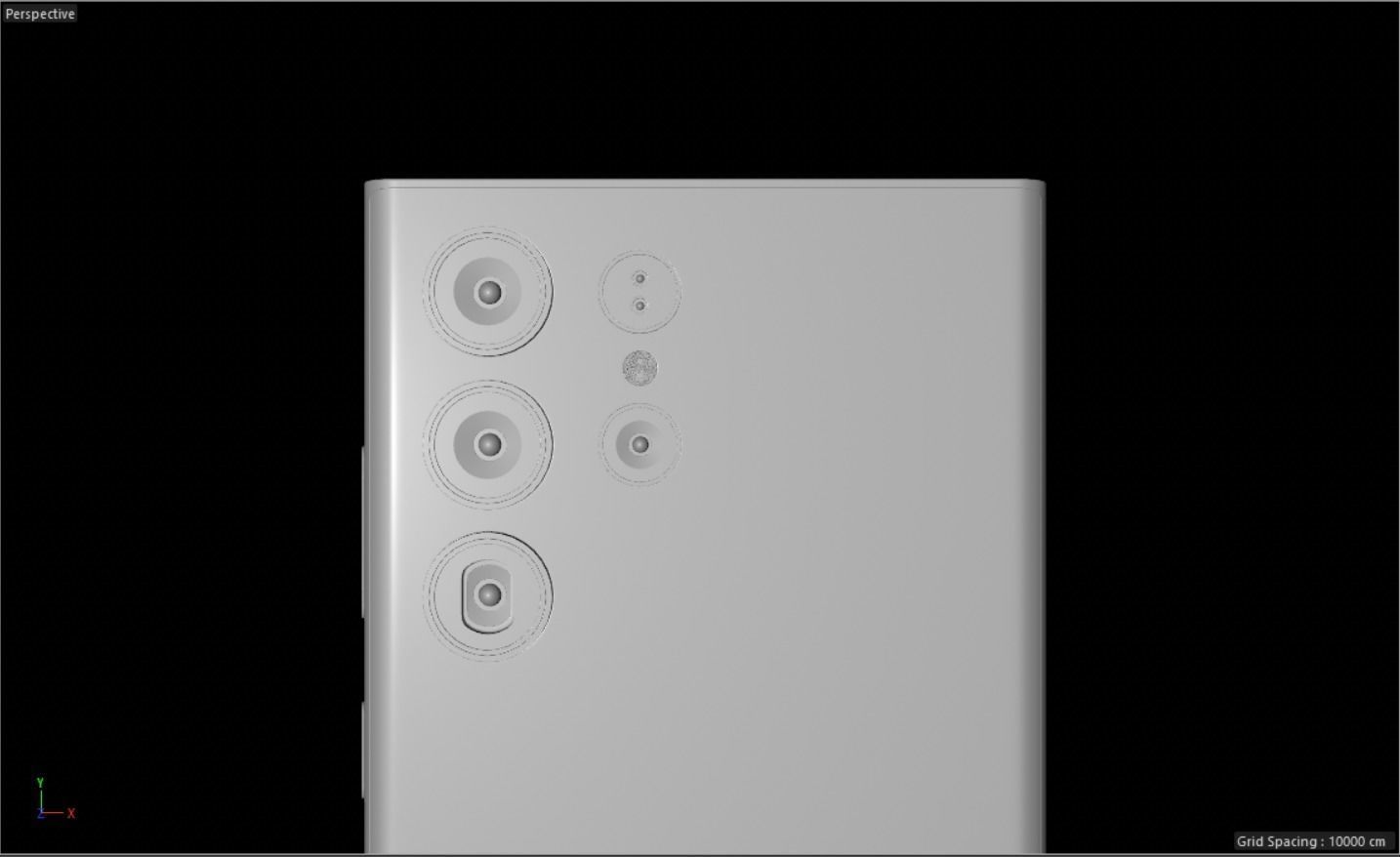 A 3D Model of the Samsung Galaxy S23 Ultra Low-poly 3D model_4