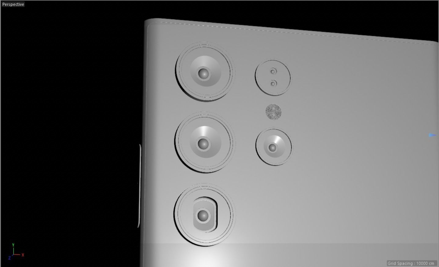 A 3D Model of the Samsung Galaxy S23 Ultra Low-poly 3D model_8