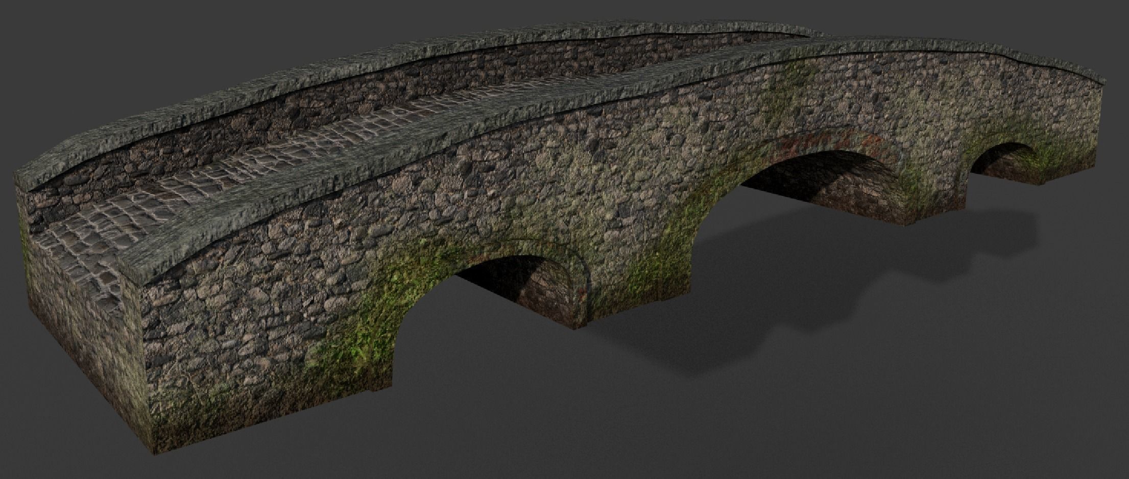 Stone Bridge  - PBR Low-poly 3D model_1