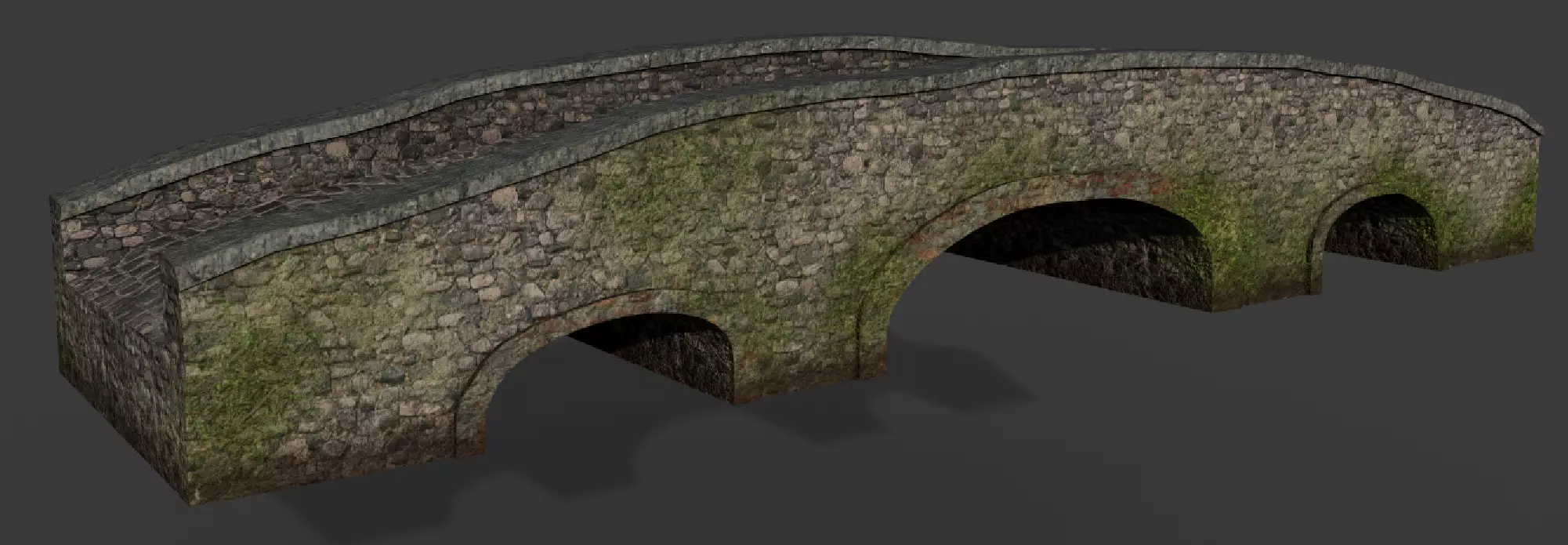 Stone Bridge  - PBR Low-poly 3D model_0