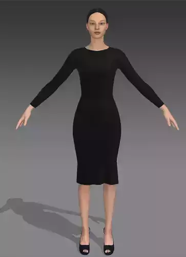 LITTLE DRESS BLACK BASIC COTTON FABRIC